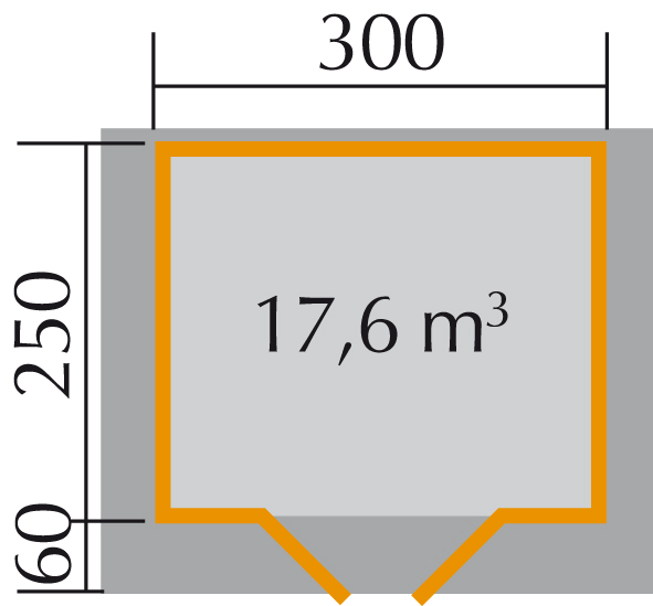 Szerszámtároló alaprajz Weka faház 112