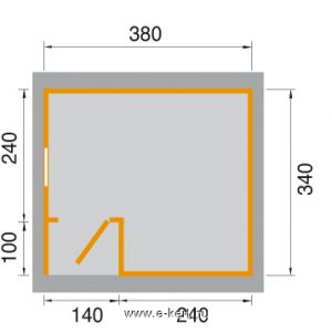 Gerenda szaunaház alaprajza