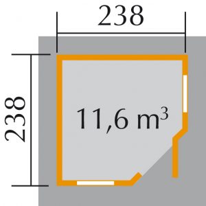 Szerszámtároló ötszögletű 149-es faház alapmérete