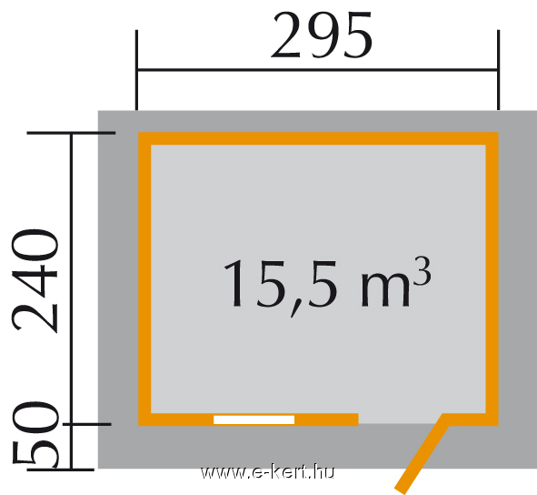 Szerszámtároló alaprajza Weka 170-es típus