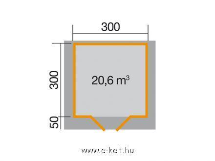 Faház szerszámtároló Weka 209 - 300 x 300 cm