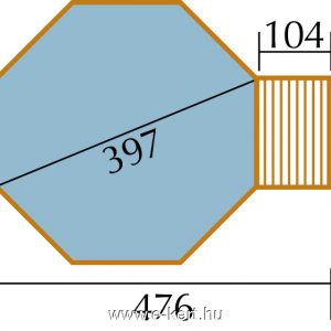 Kerti medence építés 4m