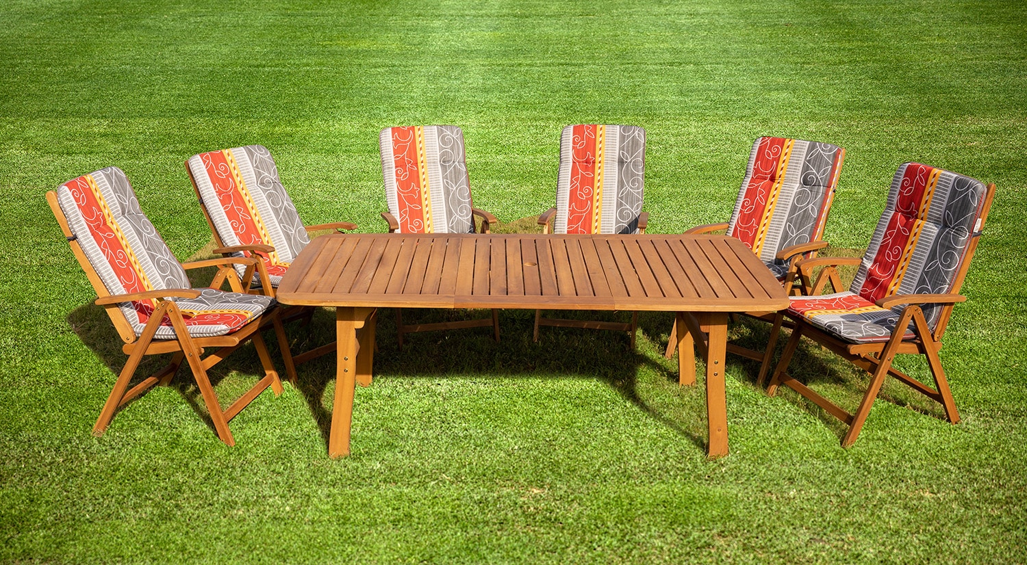 Fa kerti bútor pozícionálható székekkel M908