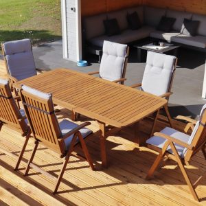 Relax-fa-kerti-bútor-párnákkal-P212 Kerti bútor Relax keményfa étkező P212