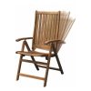 5-pozíciós kerti szék, keményfa karfás szék