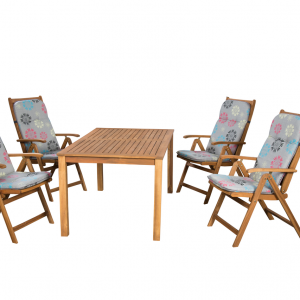 Keményfa kerti bútor 727-es nyugszék párnákkal