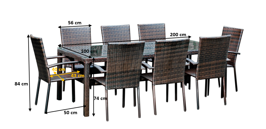 Sottile-rattan-étkező-bútor-méretei