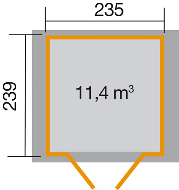 Szerszámtároló Weka faház alaprajz 224