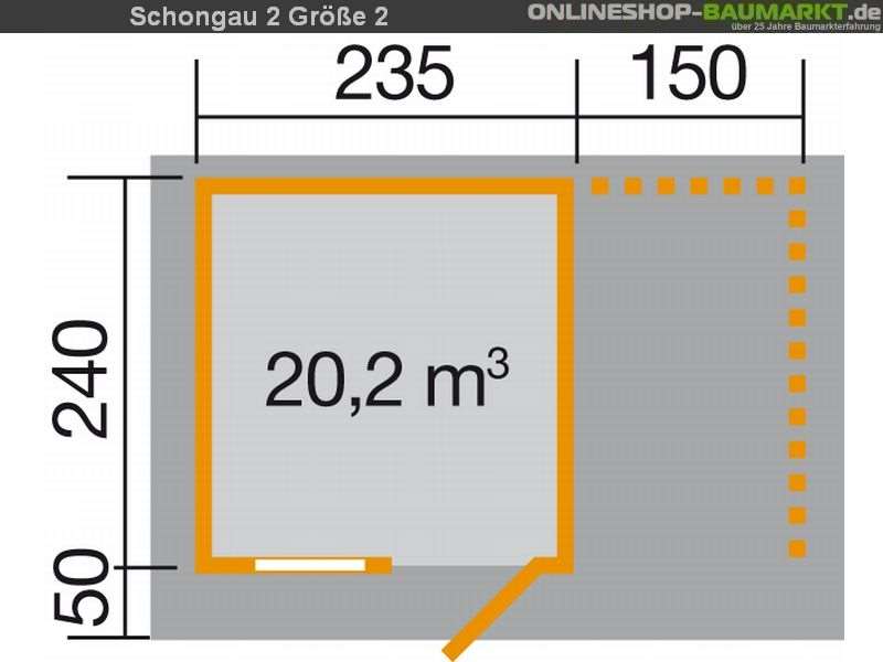 Szerszámtároló faház alaprajz Weka 170.