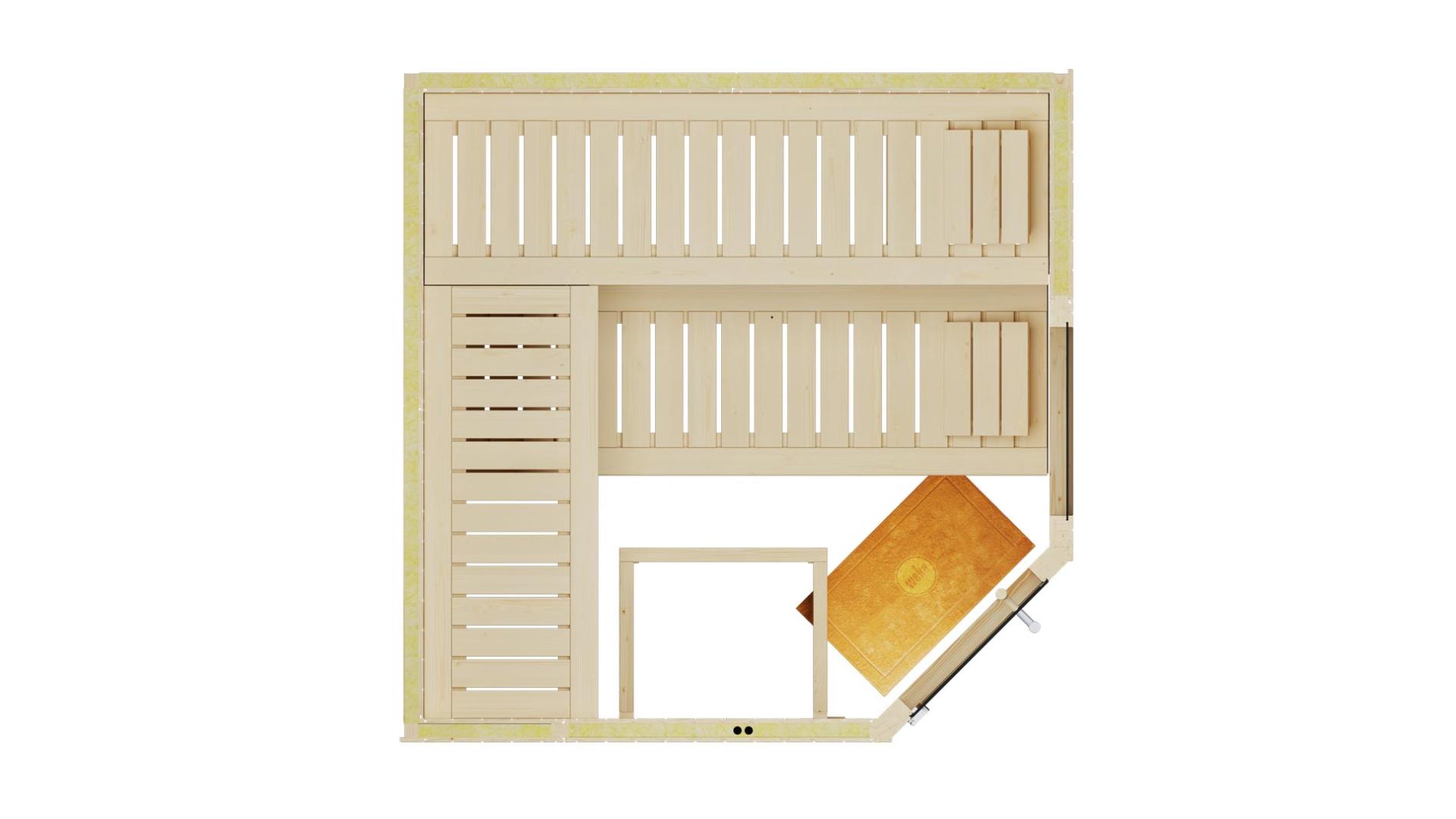 Szauna belső Varberg Szauna belső Weka Varberg Sauna