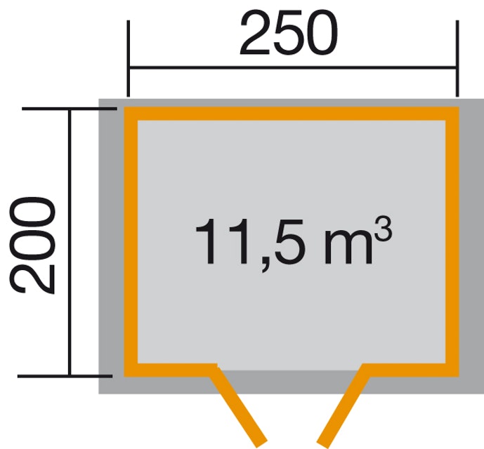 Szerszámtároló faház alaprajz Weka 112