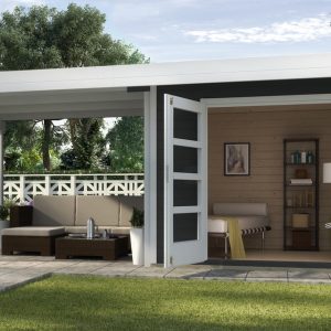 Weka designhaus faház terasszal antracit szín