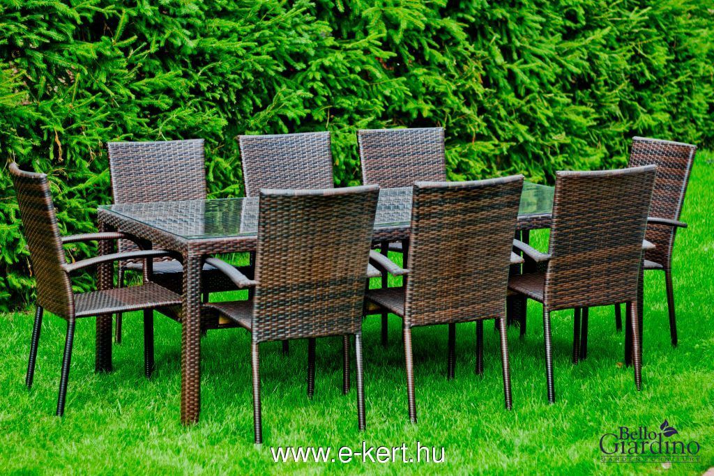 Rattan kerti bútor garnitúra 8sz. sottile e kert