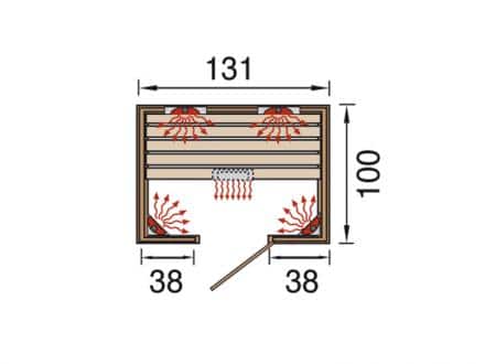 Infraszauna kétszemélyes