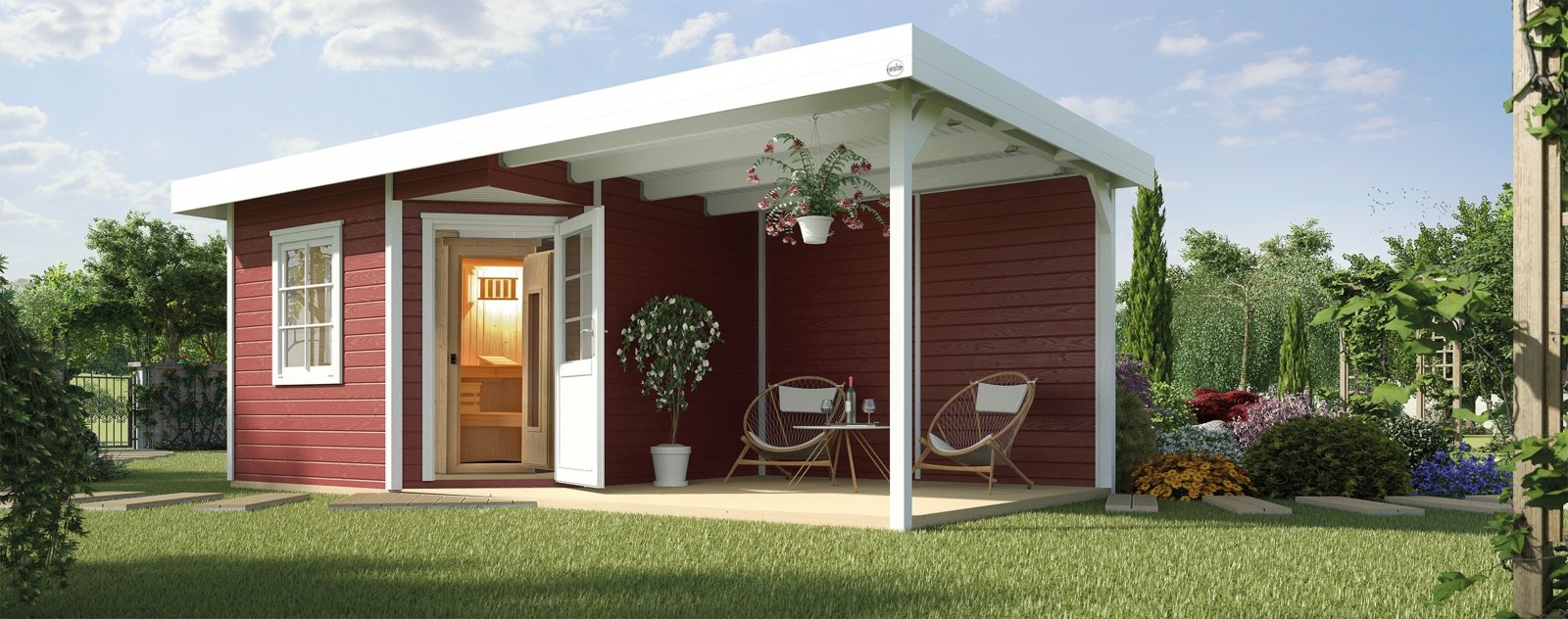 Szaunaház Weka 213 svédvörös