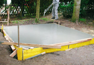 Faház alapozás, betonlemez készítés -