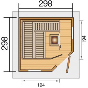 Weka szaunaház 149 alap méretei