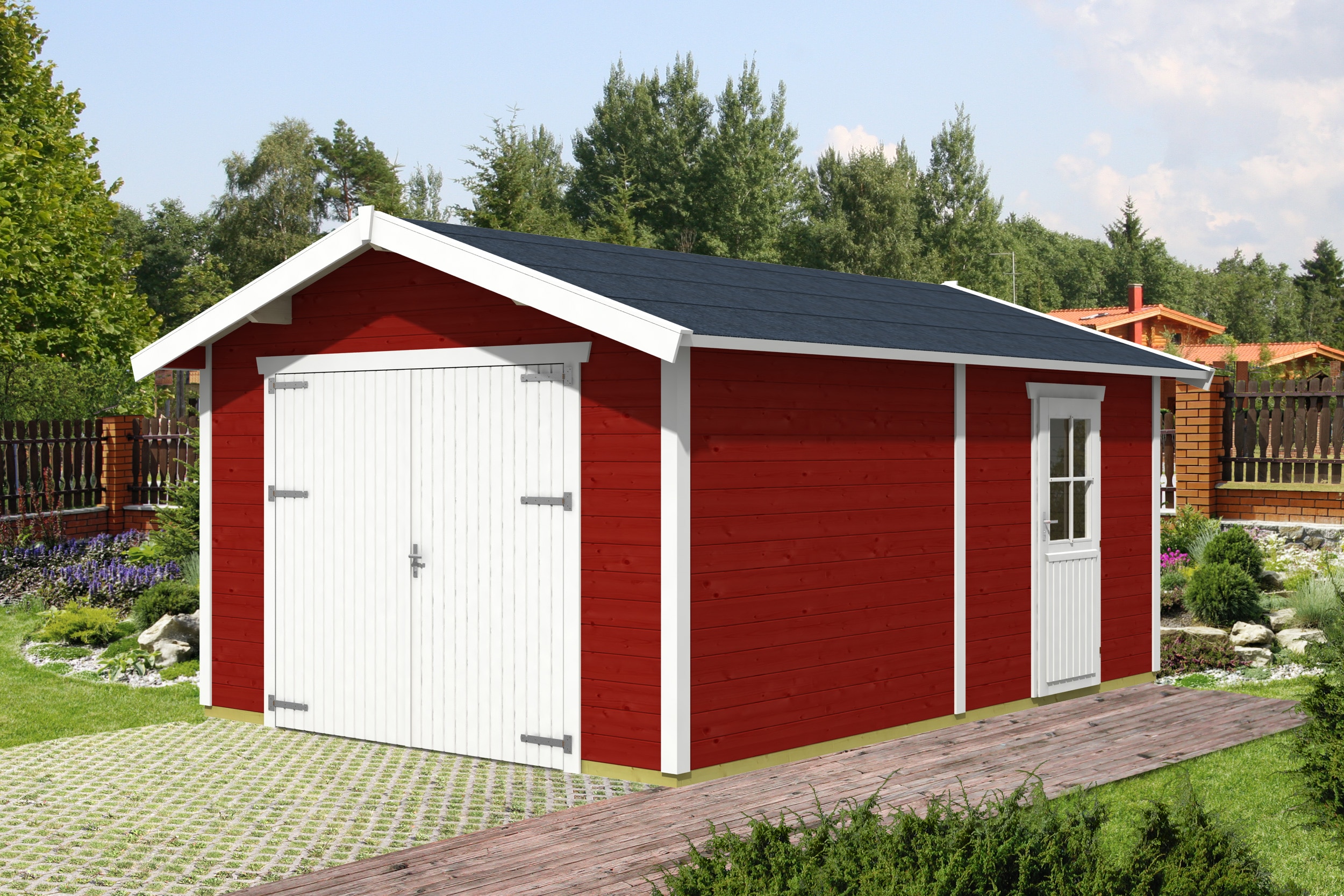 Zárt garázs Varberg1 autóbeálló 370x525cm - Image 3