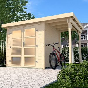 Szerszámtároló fatárolós faház építés