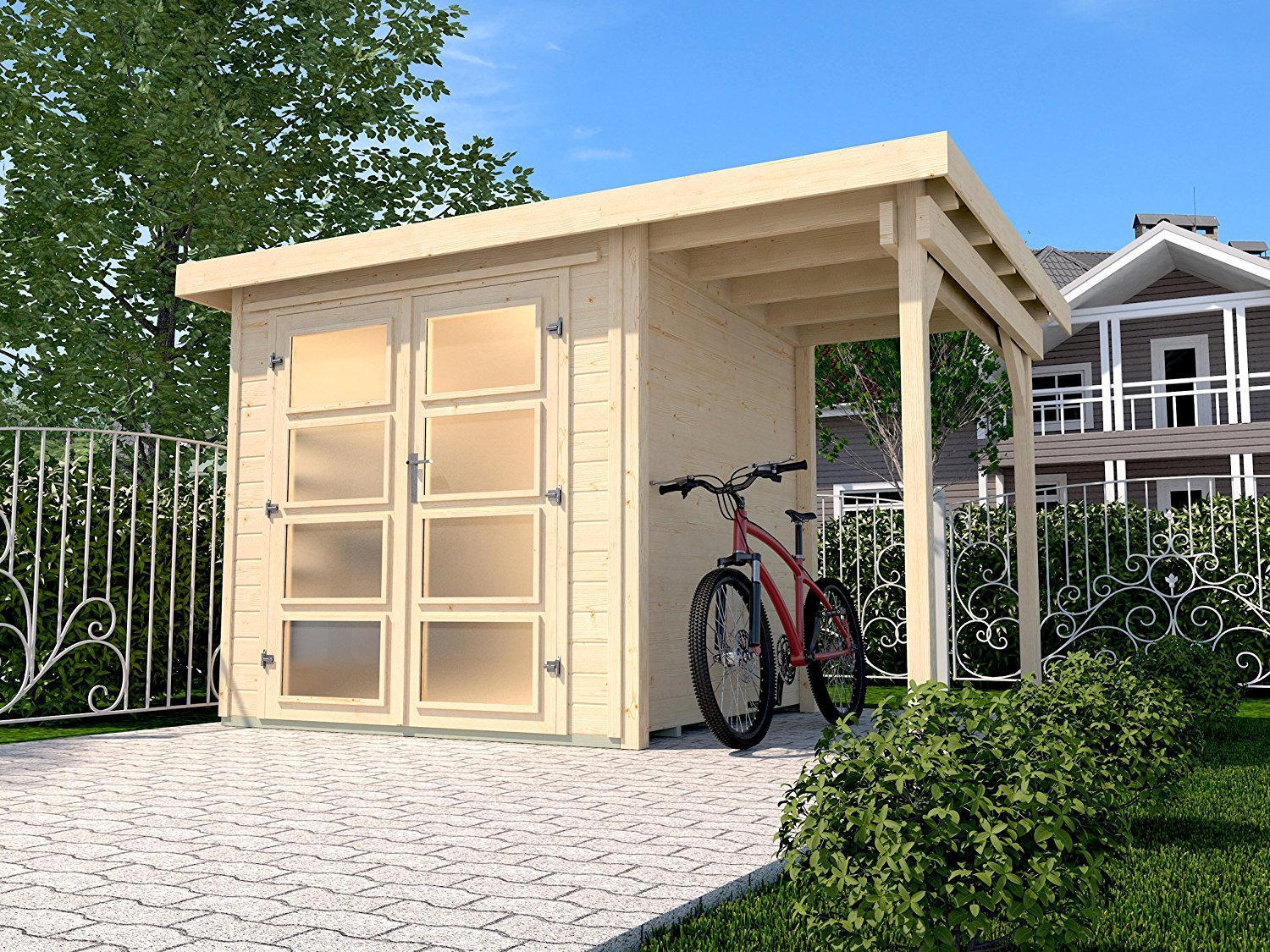 Szerszámtároló fatárolós faház építés