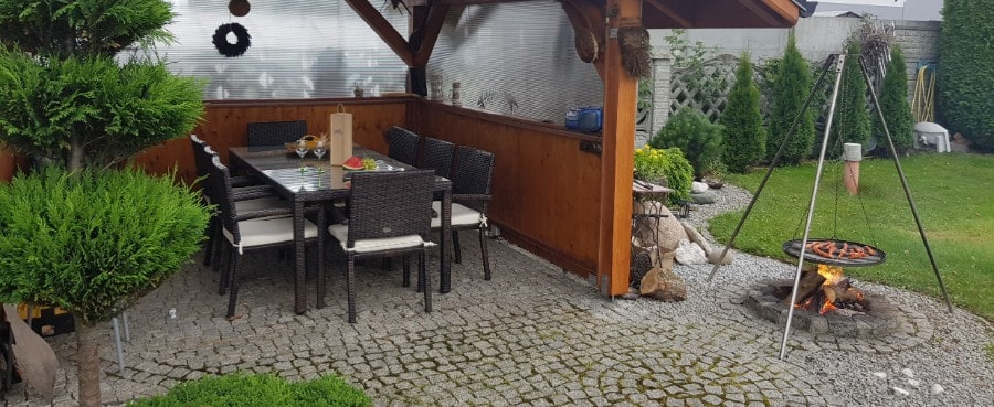 Rattan kerti bútor étkező Ombroso