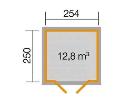 Szerszámtároló faház alaprajza