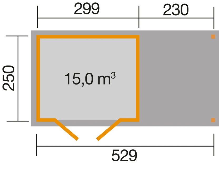 Szerszámtároló Weka faház 321 fatárolóval - Image 12