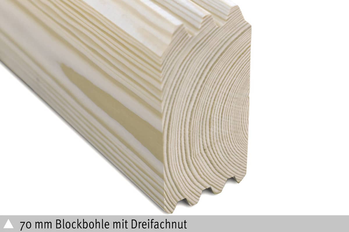 Hétvégi gerendaház fala 70mm