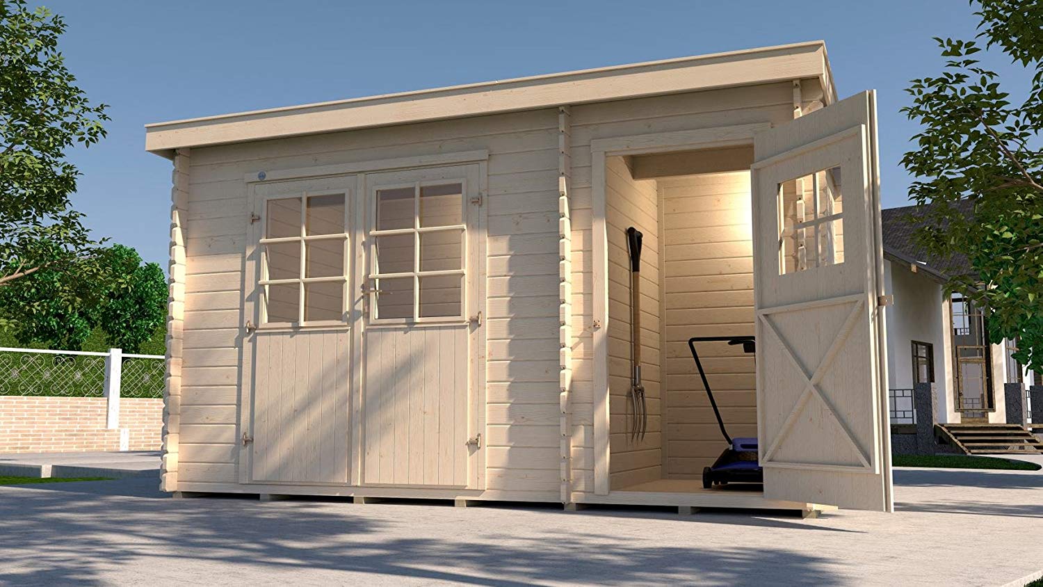 Lapostetős szerszámtároló faház 254