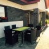 Rattan fotel fekete
