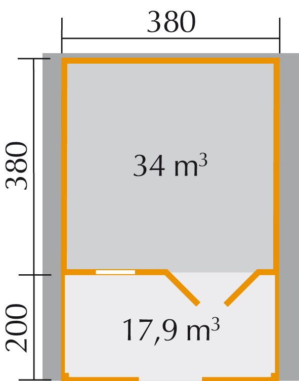 Faház alaprajz terasszal