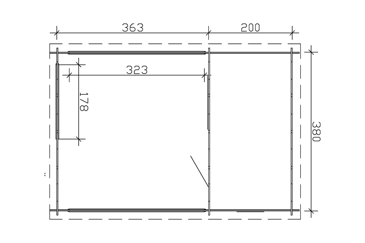 Faház terasszal Skanholz Alicante kerti ház