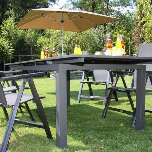 Prémium alumínium kerti bútor garnitúra bővíthető asztallal