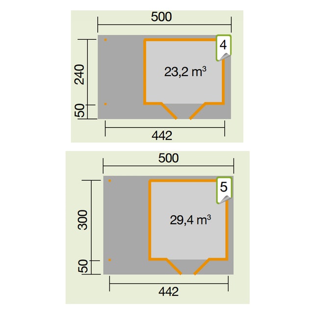 Faház fatárolóval Weka 126.3024