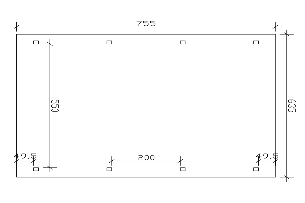 Kétállásos garázs pavilon polikarbonát tetővel - Image 2