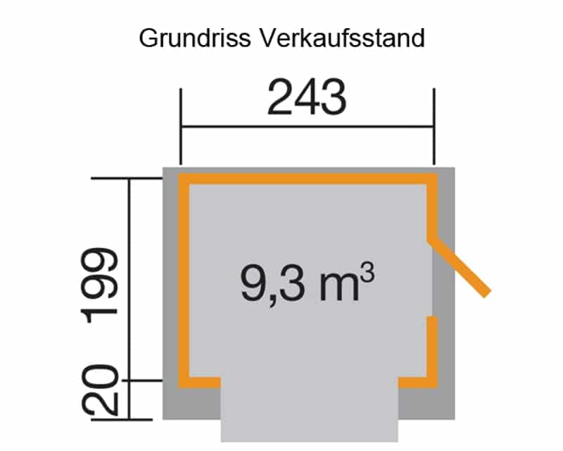 árusító pavilon faház Weka 221.2420.