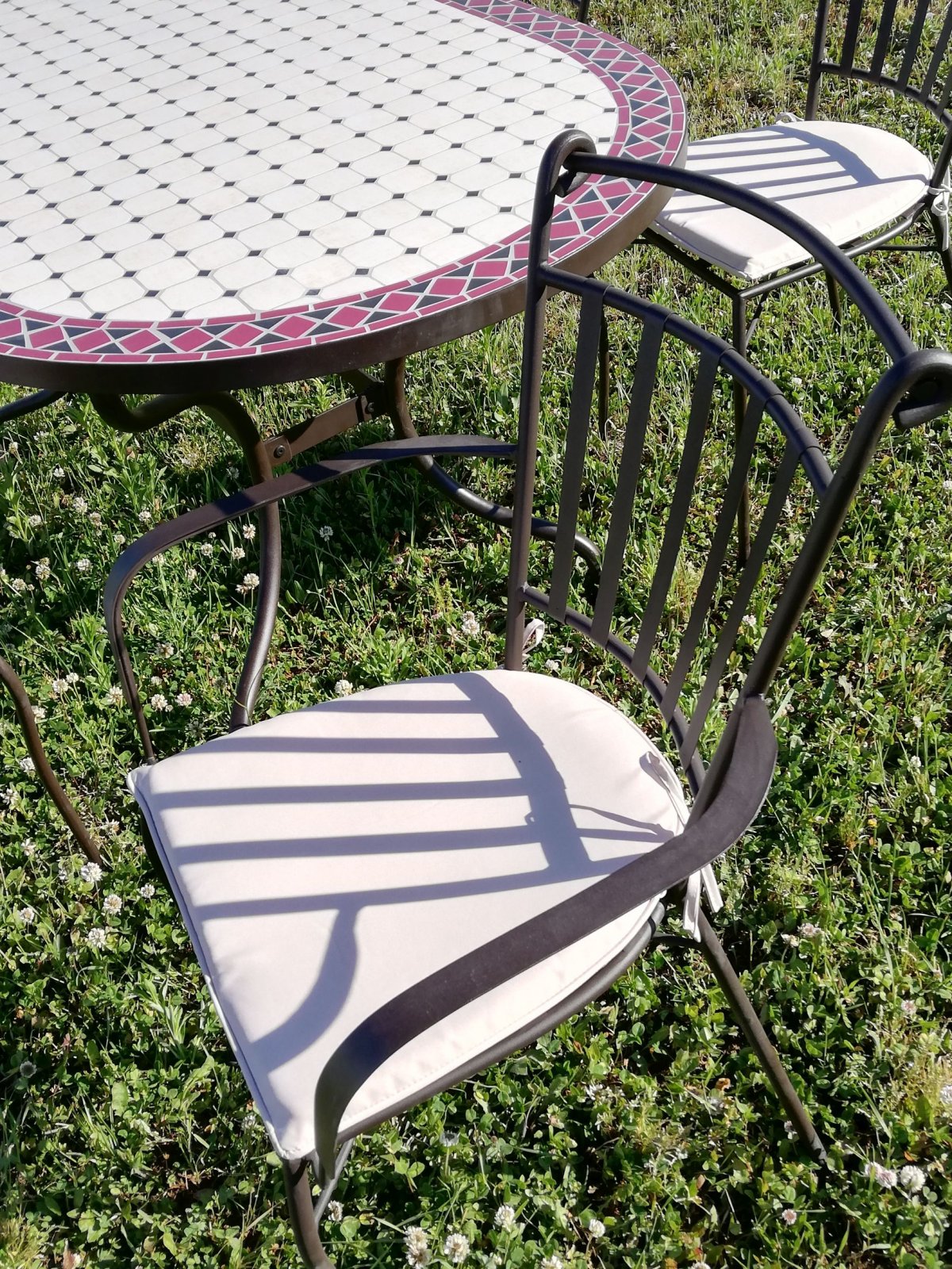 Fém kerti bútor mozaiklapos terasz garnitúra - Image 10