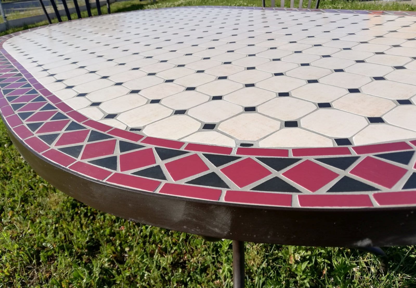 Fém kerti bútor mozaiklapos terasz garnitúra - Image 11