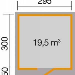 Szerszámtároló faház alaprajz Wekaline 172