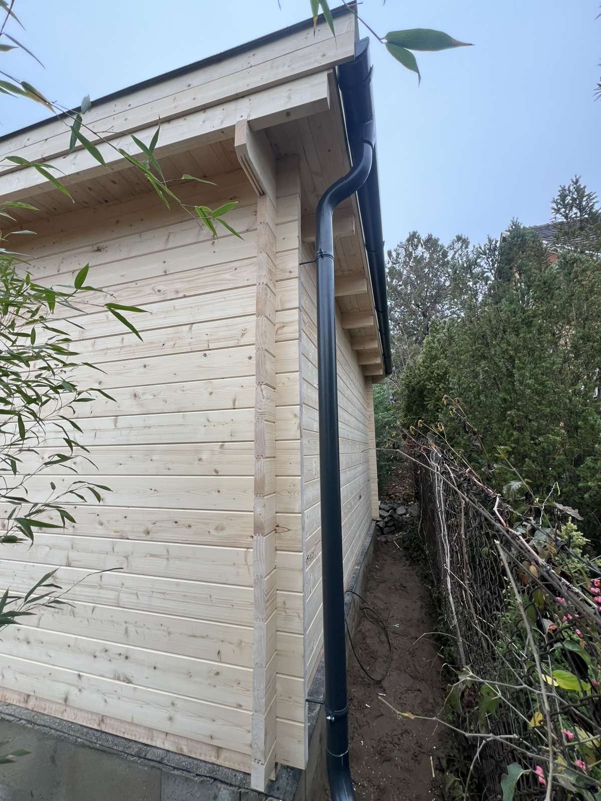 Faház esővízcsatornával