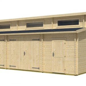 Garázs_építés_Weka441 Zárt garázs építés fából Weka441