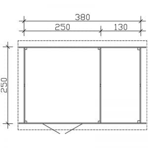 Szerszámtároló faház fatárolóval Venlo