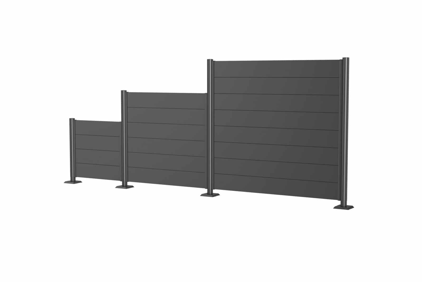 Belátásgátló kerítés Biohort Sichtschutz - 180 cm , 200 cm , Ablak nélkül , sötétszürke-metál