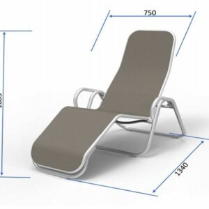 Napozószék_Calypso_méretei Pihenőszék dönthető napozó Calypso