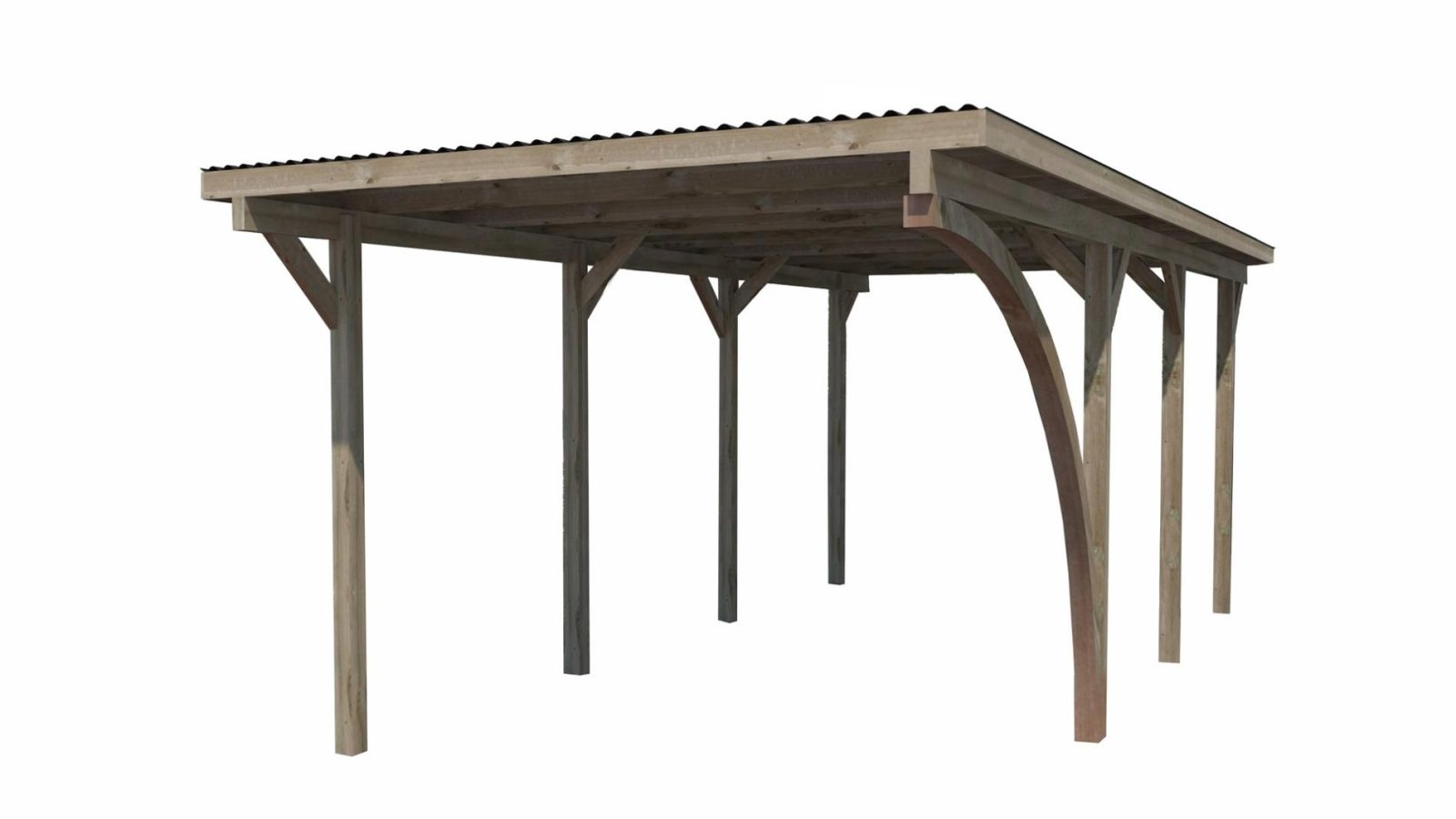 Egyállásos garázs szerkezete Weka 606 Nyitott garázs 606