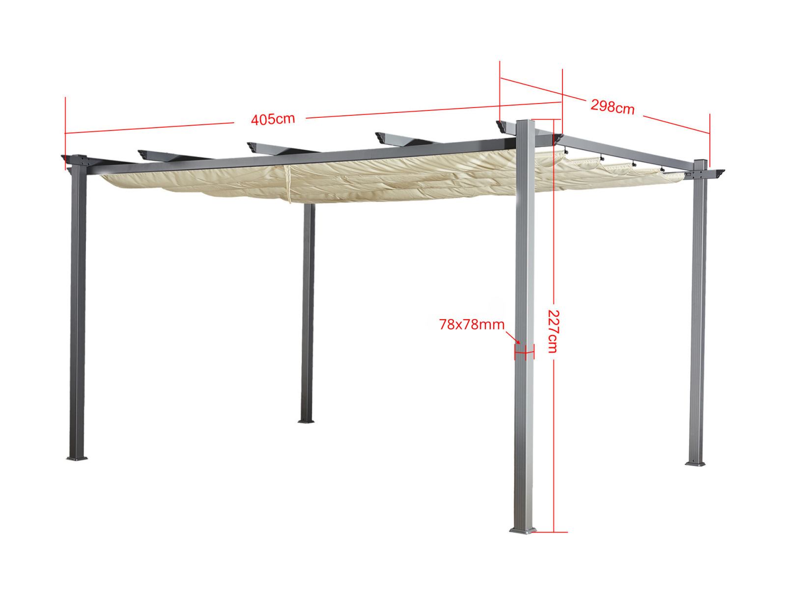 Alumínium pavilon 3x4m