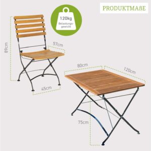 Összecsukható kerti szék Acamp Lindau