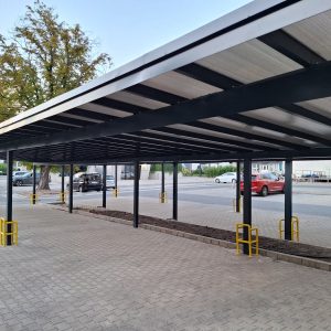 Többállásos egyedi garázstető építés 5x20m