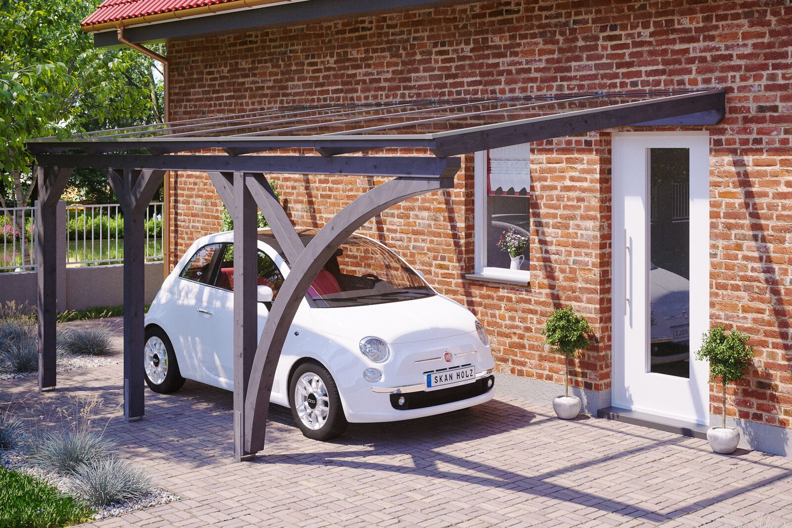 Garázs autóbeálló Eifel Carport szürke