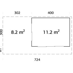 Pálma faház alaprajza